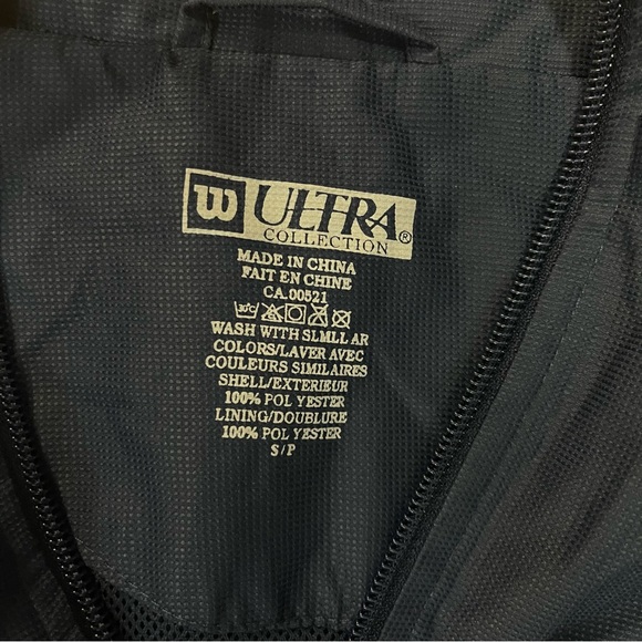 Navy Blue Windbreaker Wilson Size Small ($15) - Picture 3 of 4